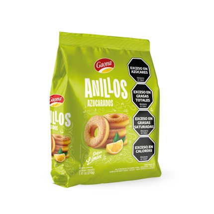 Anillos Azucarados sabor Limón 210gr